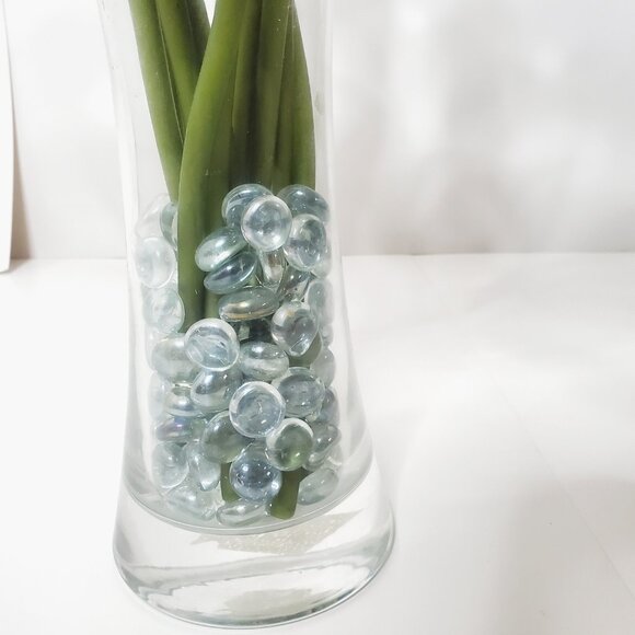 Pottery Barn Faux Tulips with LSA International Glass Vase - Picture 10 of 14